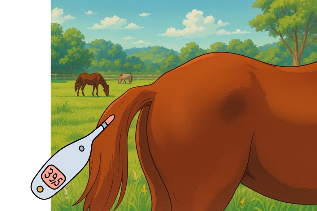 pour protéger ton cheval en été, surveille sa température