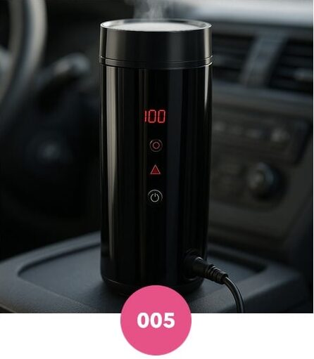 bouilloire de voiture marchant sur l'allume cigare