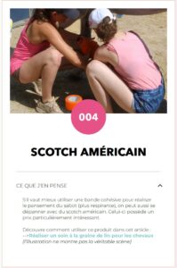 scotch américain pour pansement des sabots d'un cheval
