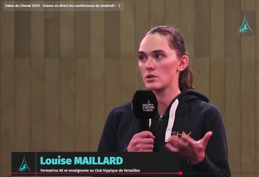 Louise Maillard, instructrice d'équitation pour la Conférence sur les métiers de l'équitation