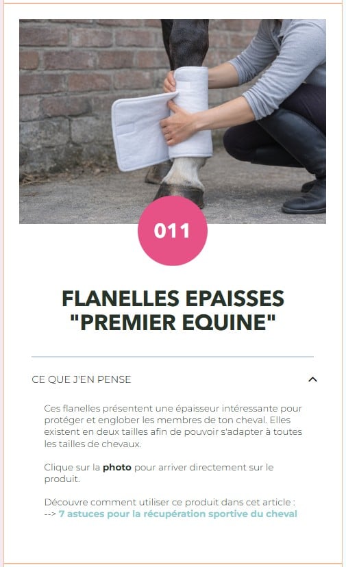 Flanelles épaisses Premier Equine