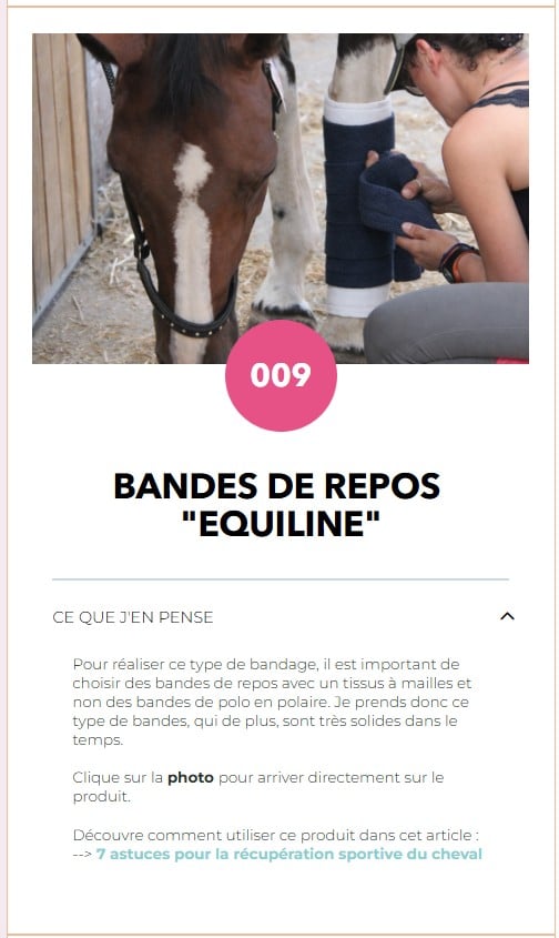 Bandes de repos Equiline