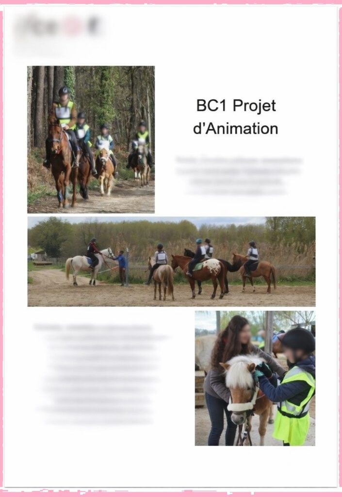 Couverture dossier BC1 projet d'animation