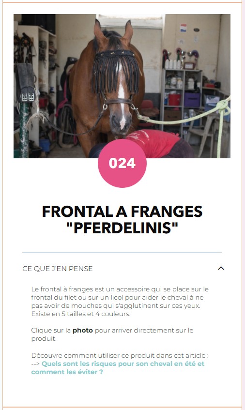 Frontal à franges Pferdelinis