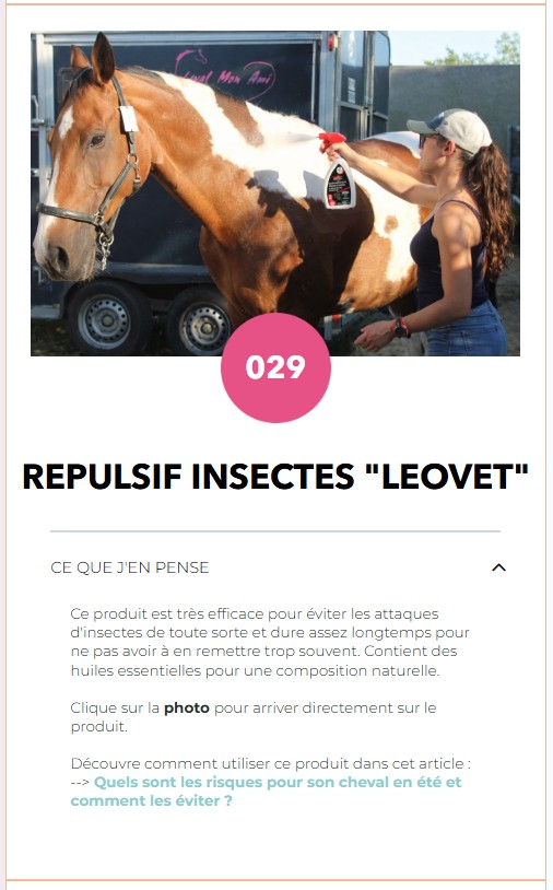 Répulsif insecte Leovet en flacon à pulvériser