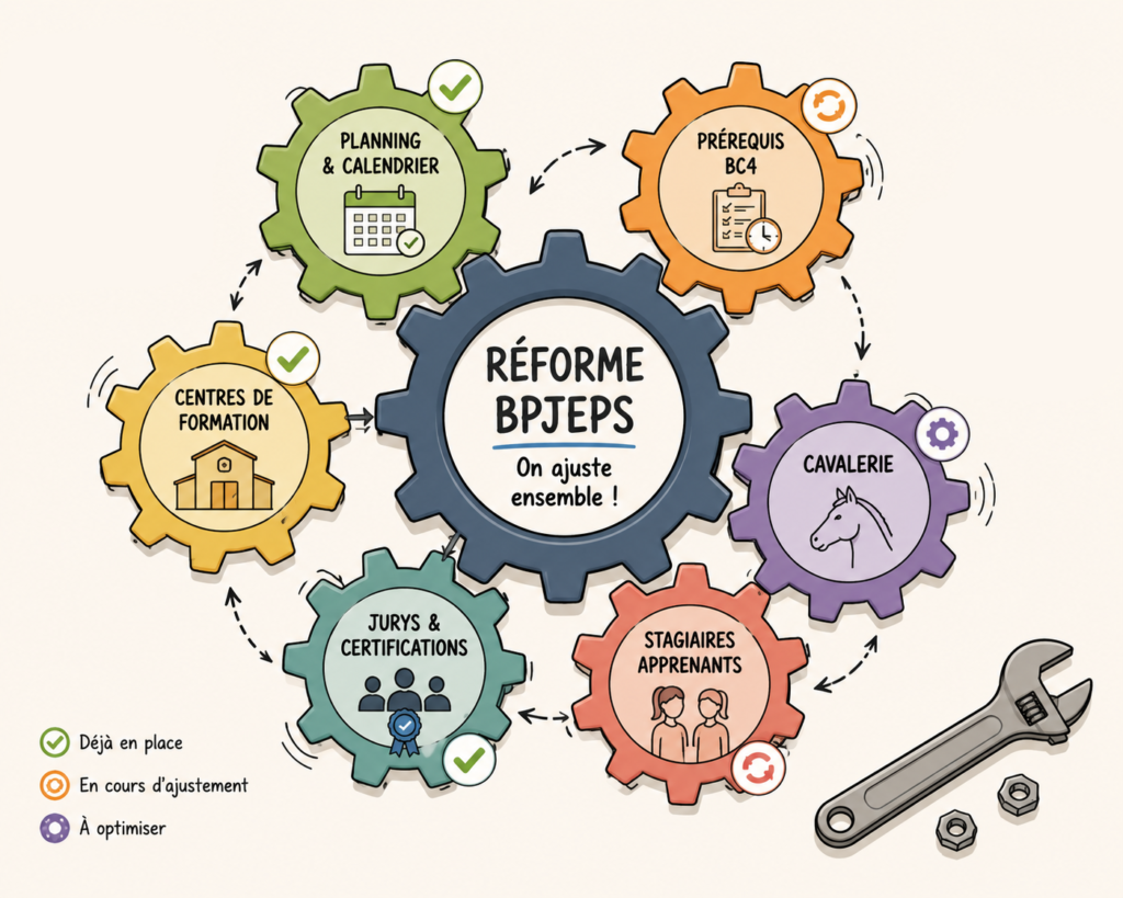 Réorganisation de la formation du BPJEPS équitation après la réforme